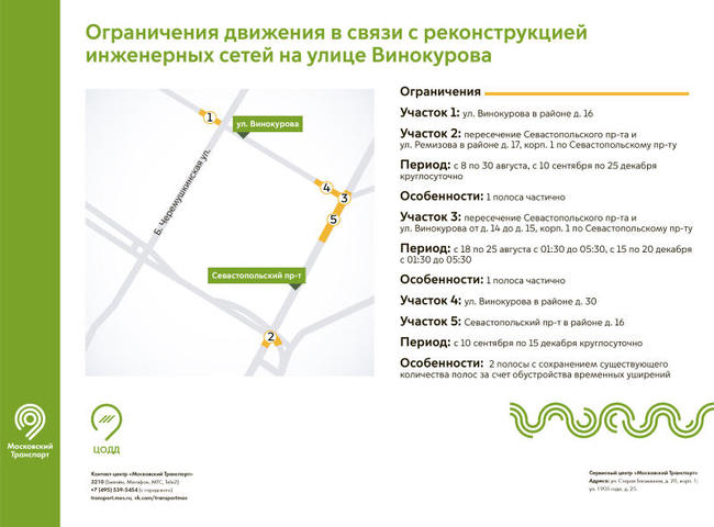 Схема движения изменится на юго-западе Москвы